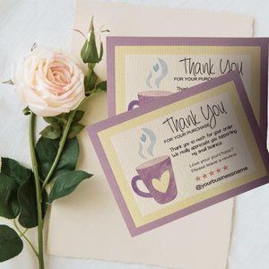 Thank You Cards for Customer Purchase Reviews